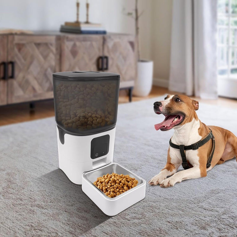 6L Futterautomat Katze Automatischer Futterspender Pet Feeder mit Timer 1-12 Mahlzeiten Automatische