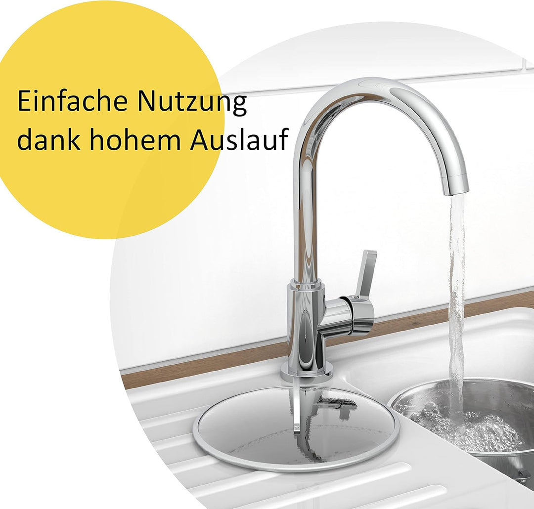 instmaier K3 Niederdruck Küchenarmatur | Wasserhahn Küche | Spültischarmatur mit hohem Auslauf | Arm