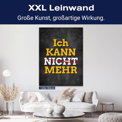 wandmotiv24 Leinwand-Bilder Motivation, Grösse 100x75cm, Hochformat, ich kann mehr, Spruch auf Leinw