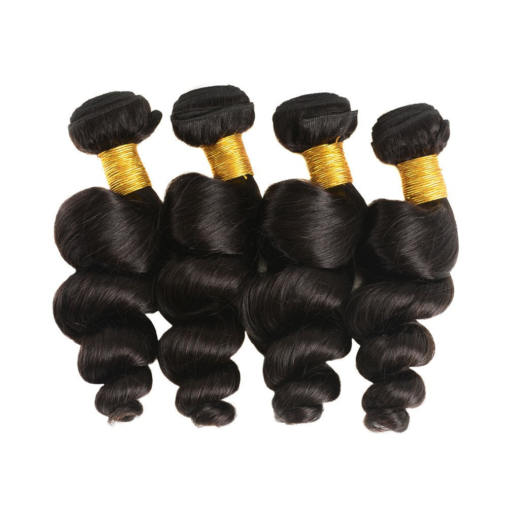 Huarisi Loose Wave Hair Bundles Menschliches Haar 4 Bündel Brasilianisches Lose Welle Haare Tressen