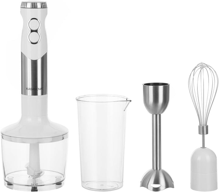 Kasanova 1 TAUCHMISCHER-SET STEEL W400 WEISS, ABS AS-Kunststoff Edelstahl 18/10 Polyethylen Elektron