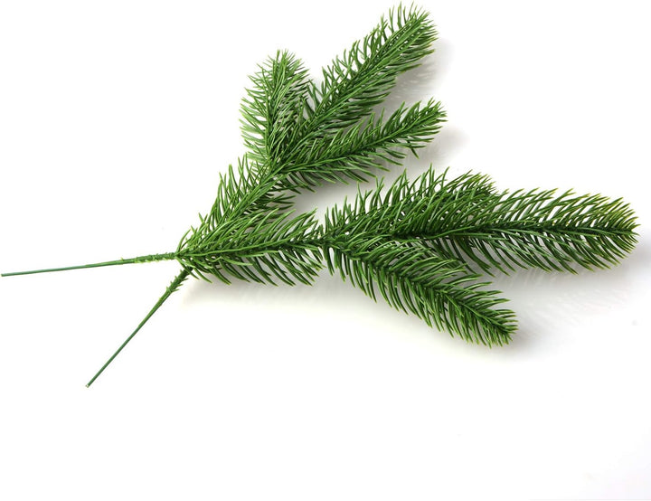 JK künstliche Tannenzweige für Weihnachtsdekoration und Heimdekoration, 50 Stück, 50 Stück