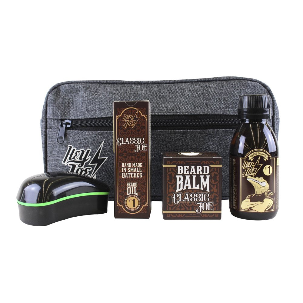 HEY JOE! Bearded Survival Kit Deluxe Nº 1 Classic Joe | Bartpflege Set für Männer Hochwertig [ Bartö