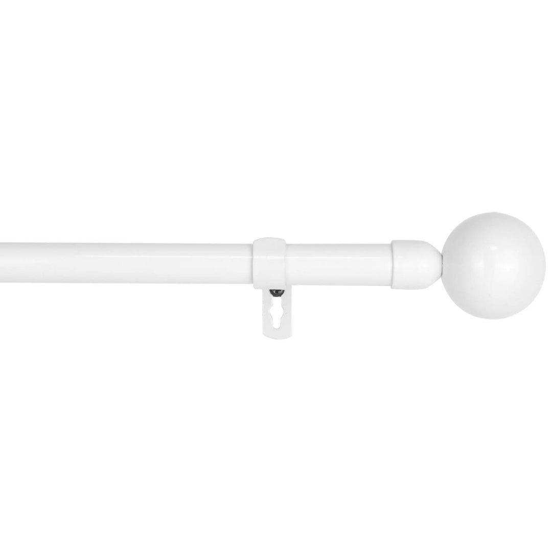 Universal-Gardinenstange, ausziehbar, ausziehbar, Weiss, 70 – 120 cm Kugel. Weiss 70-120cm, Weiss 70
