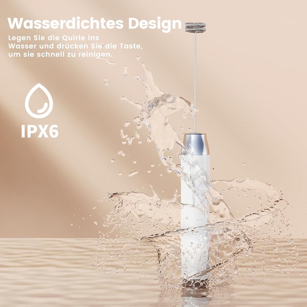 Maestri House Wiederaufladbarer Milchaufschäumer, Tragbarer Elektrischer Schaumbereiter, Wasserdicht