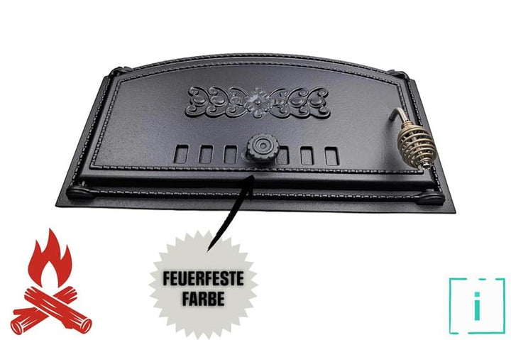 Backofentür aus Gusseisen Revisionstüren Ofentür Pizzaofentür Steinofentür Pizzaofen Backofen Pizza