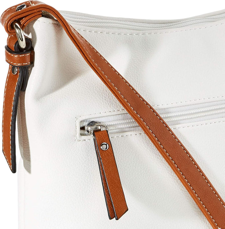 TOM TAILOR bags Novara Damen Umhängetasche Crossbody Bag 28 x 8,5 x 25 Weiss, 28 x 8,5 x 25 Weiss
