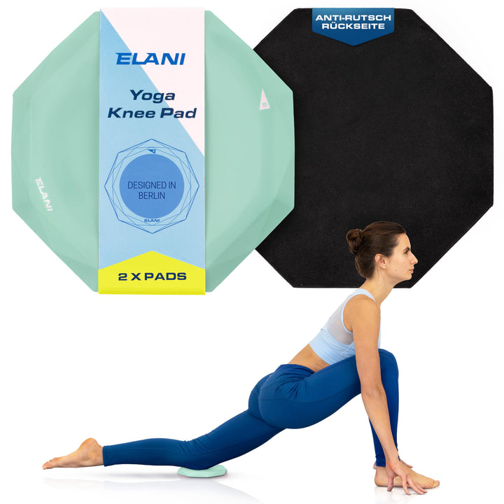 ELANI - Yoga Kniekissen (2er Pack) - Extra dick & bequem mit Anti Rutsch Oberfläche - perfekt für un