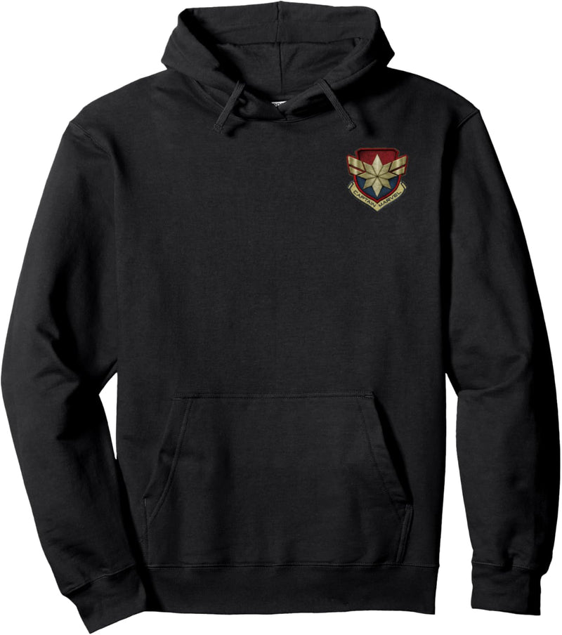 Marvel Captain Marvel Embroidered Crest Logo Pullover Hoodie