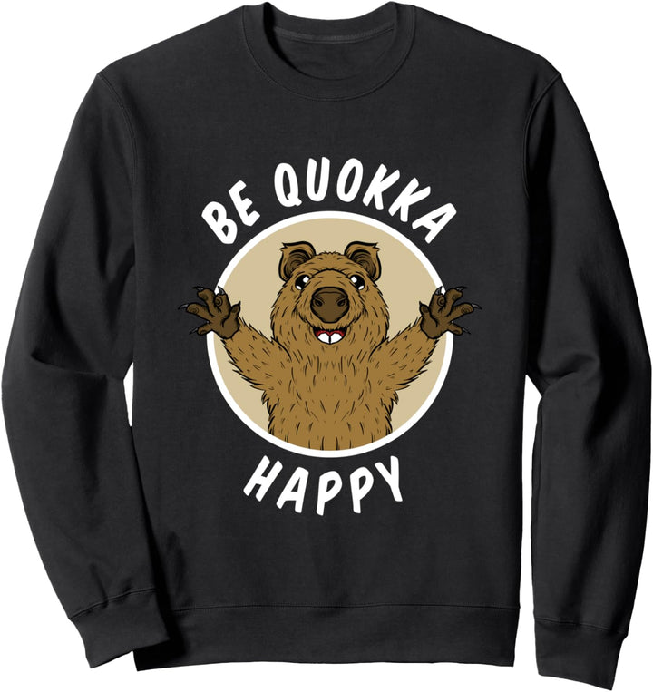 Be Quokka Happy Backpacker Australien Quokkas Känguru Sweatshirt