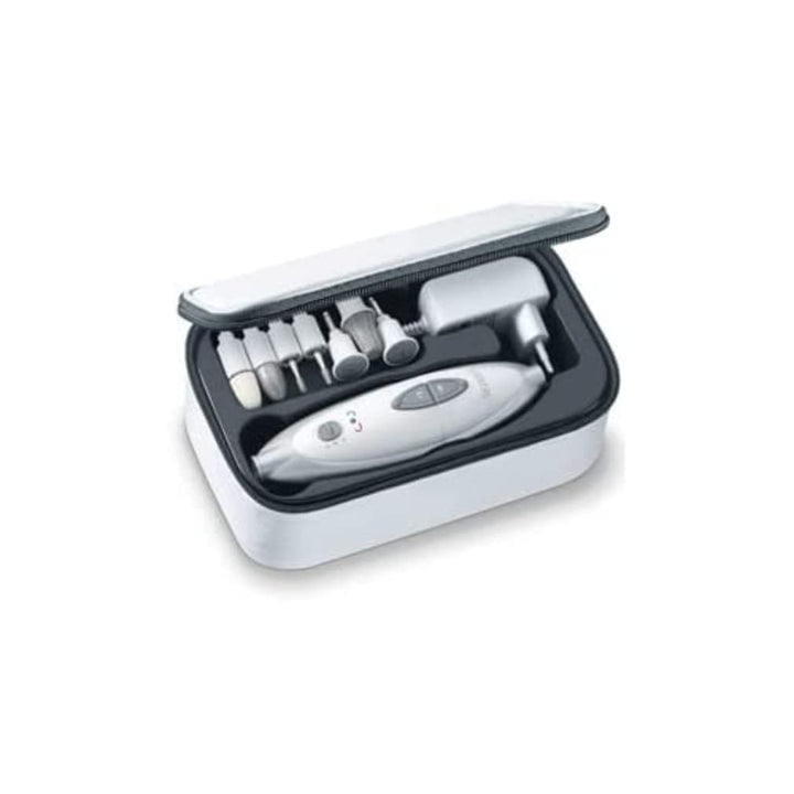 Sanitas SMA 35 elektrisches Maniküre-/ Pediküre-Set, mit 7 Nagelpflege-Aufsätzen,