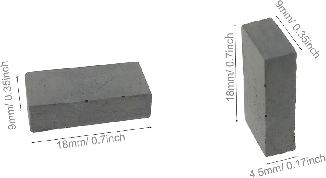 Woohome 500 Stück Mini Ziegel Mini Scale Ziegel Grau Mini Simulation Ziegel mit Schaber für DIY Pupp