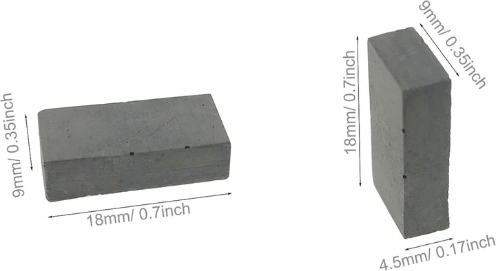 Woohome 350 Stück Mini Ziegel Mini Simulation Ziegel, Grau Mini Scale Ziegel mit Schaber für DIY Pup