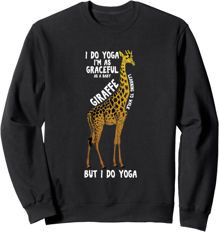 Yoga Sport Giraffe Tier Yogi Spiritualität Sportler Bewegung Sweatshirt