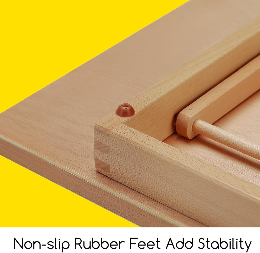 MEEDEN Extra grosse Schreibtischstaffelei: 50,8 x 76,2 cm, tragbar, Buchenholz, Standstaffelei – 5 P