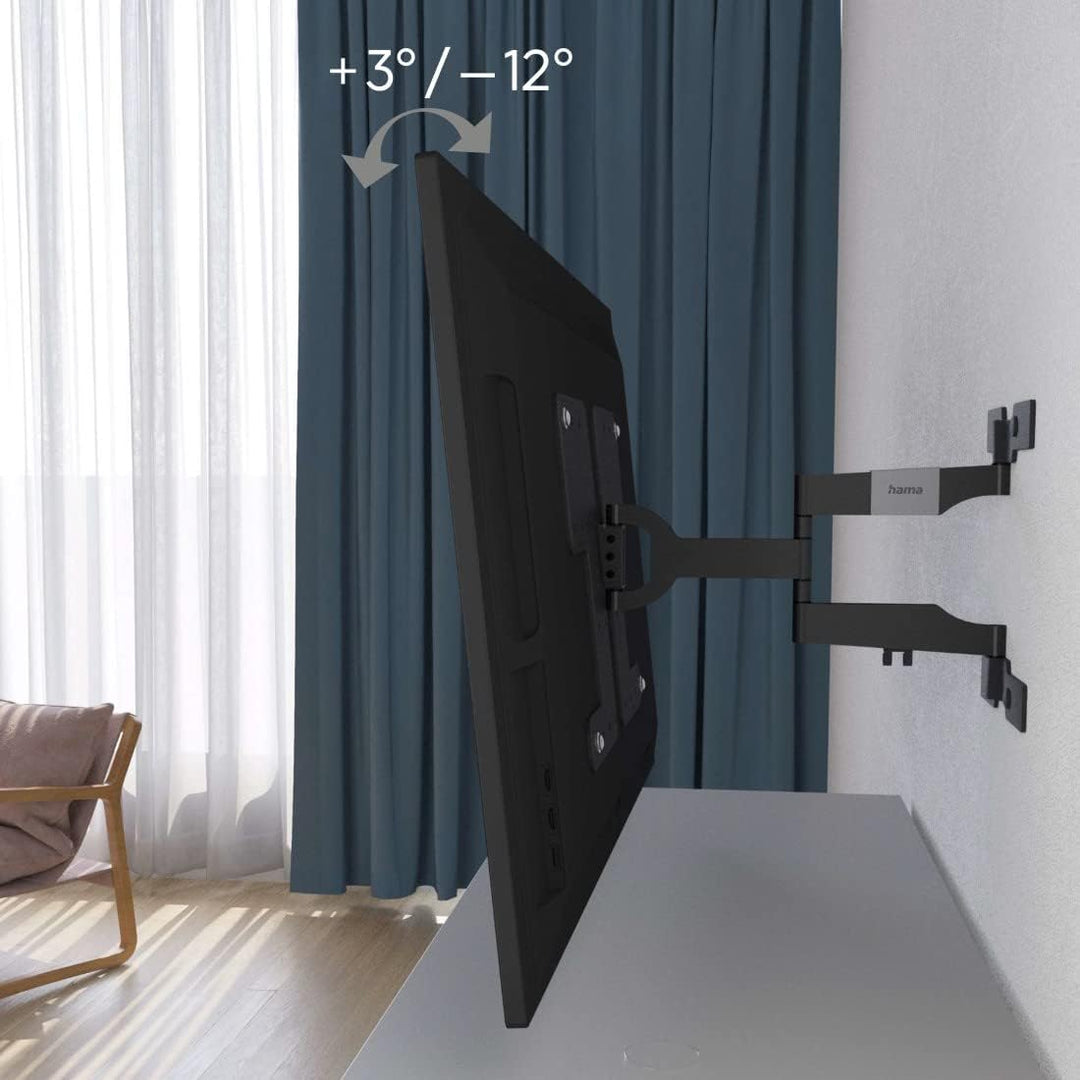 Hama TV Wandhalterung 32“ - 65“ (TV Halterung schwenkbar, neigbar, ausziehbar, geringer Wandabstand