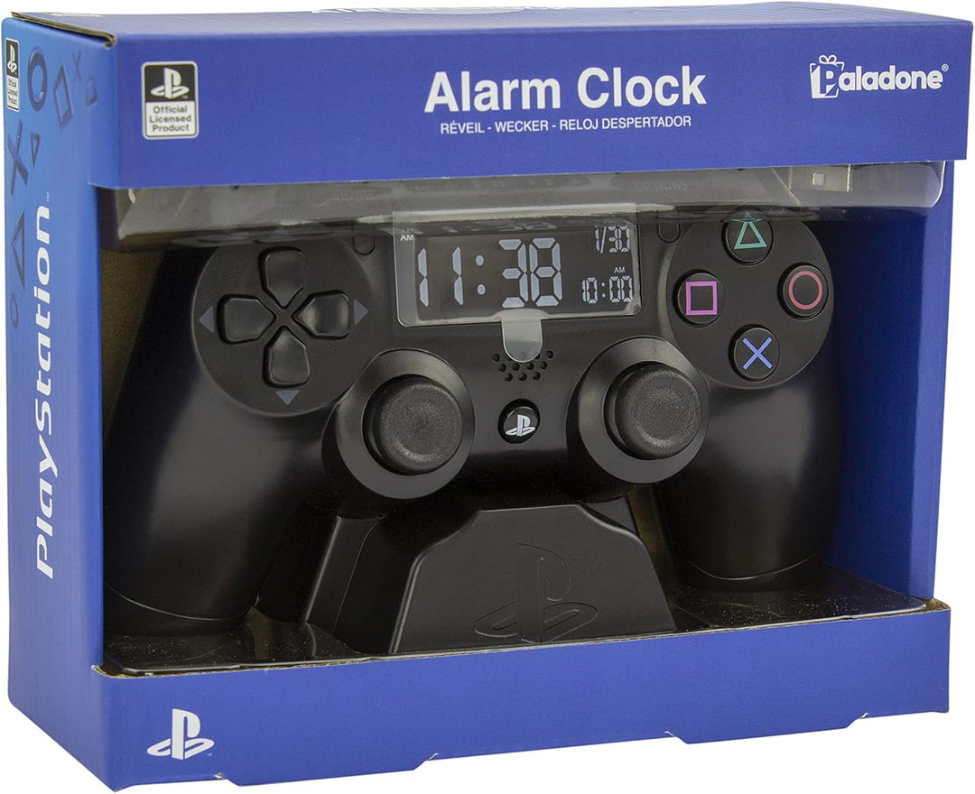 Paladone Digital Wecker LCD | PS4 Dualshock Controller Design | Verwenden Sie die Tasten, um Uhrzeit