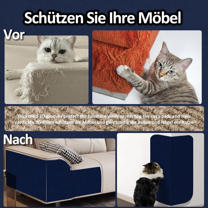 Kratzmatte Katze Selbstklebend - Kratzschutz Sofa Anti Kratz Folie Kratzwand für Katzen Frei DIY Ges