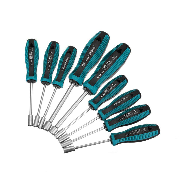 Meichoon 3-11mm Steckschlüssel-Schraubendreher Sechskant-Mutterschlüssel Schraubendreher 9pcs DF07B,