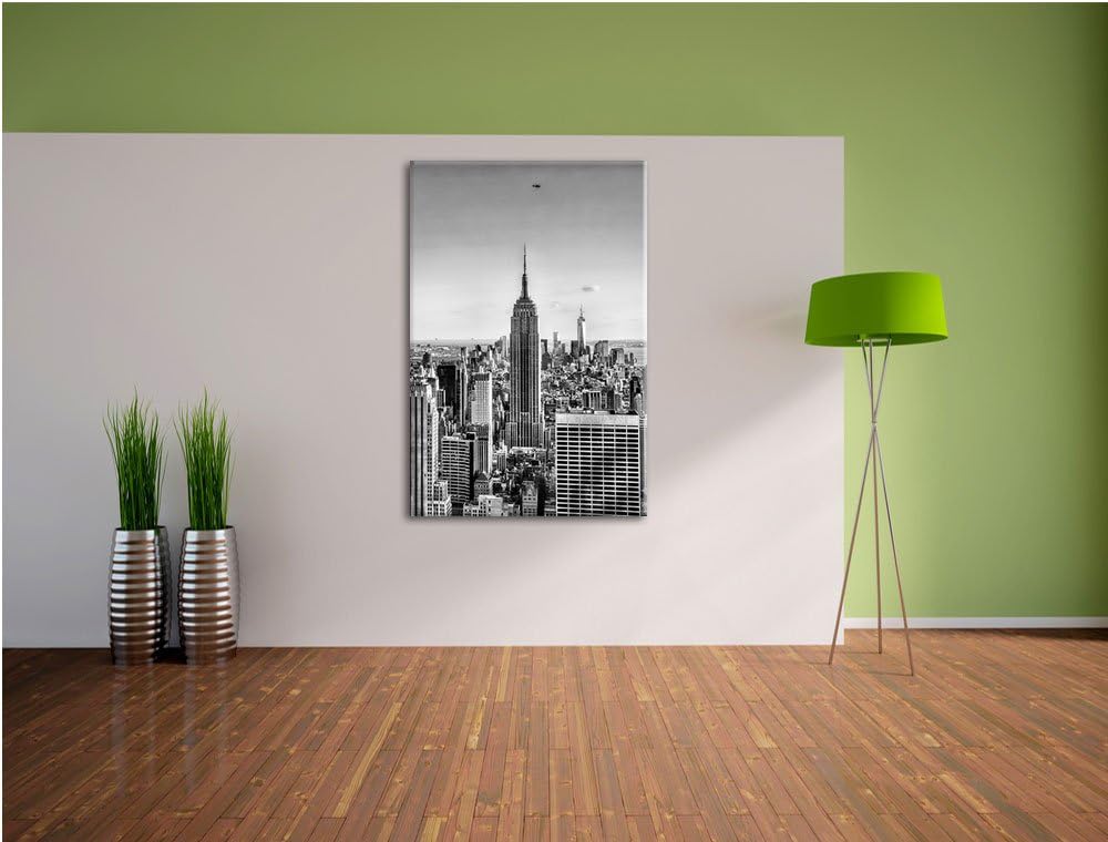 Pixxprint Empire State Building in New York als Leinwandbild/Grösse: 100x70 cm/Wandbild/Kunstdruck/f
