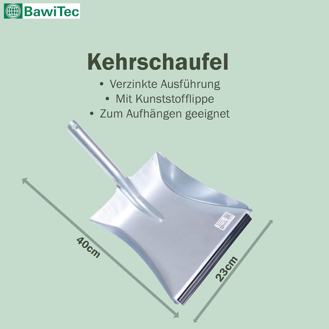 BawiTec XXL Zimmerbesen Set mit Stiel Kehrgarnitur Kehrset Saalbesen Kunsthaar Besen Holzstiel Kehrb