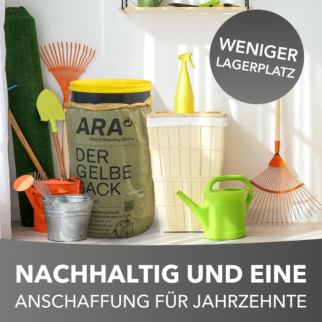 Sacktonne XXL für österreichische Gelbe Säcke (110-120L) – Robuster Bausatz mit Gummihalterung – Lan