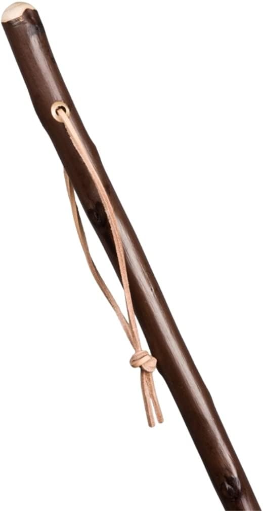 Stock-Fachmann Wanderstock Marschierer Kastanie mit Lederschlaufe, Braun, M