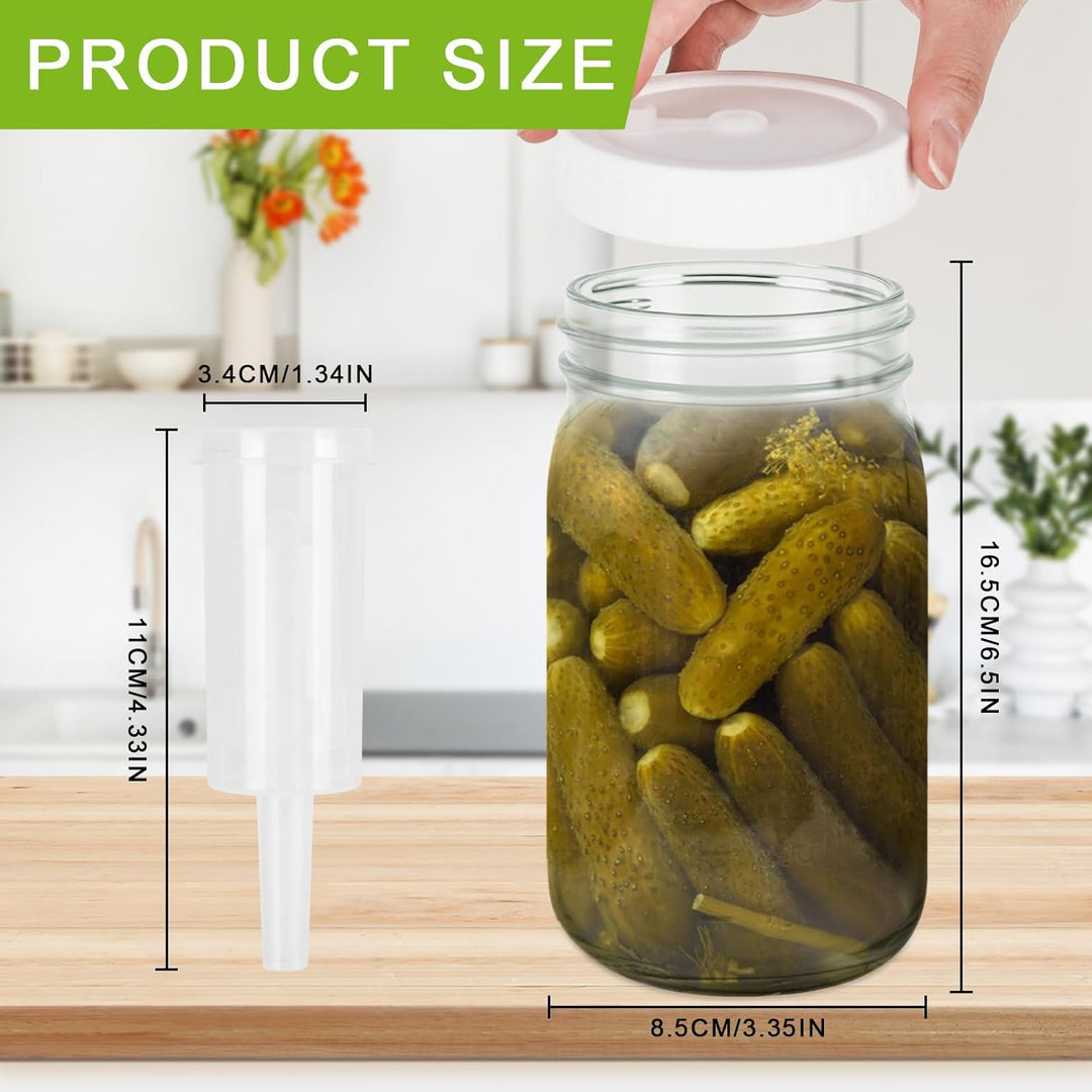 2 Stück Fermentierglas 1L, Fermentiergläser mit Gärventil, Fermentierset, Fermentationsglas, GäRbehä