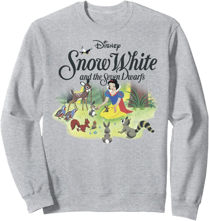 Disney Snow White Animal Friends Title Logo Sweatshirt