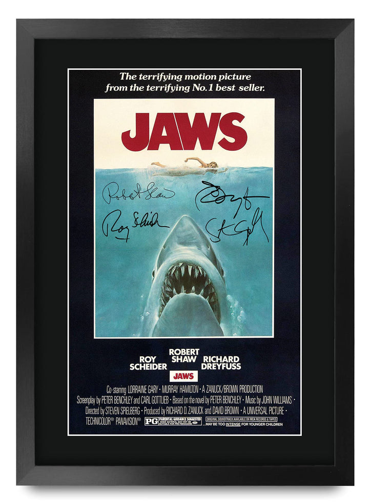 HWC Trading Jaws A3 Gerahmte Signiert Gedruckt Autogramme Bild Druck-Fotoanzeige Geschenk Für Rob Sc