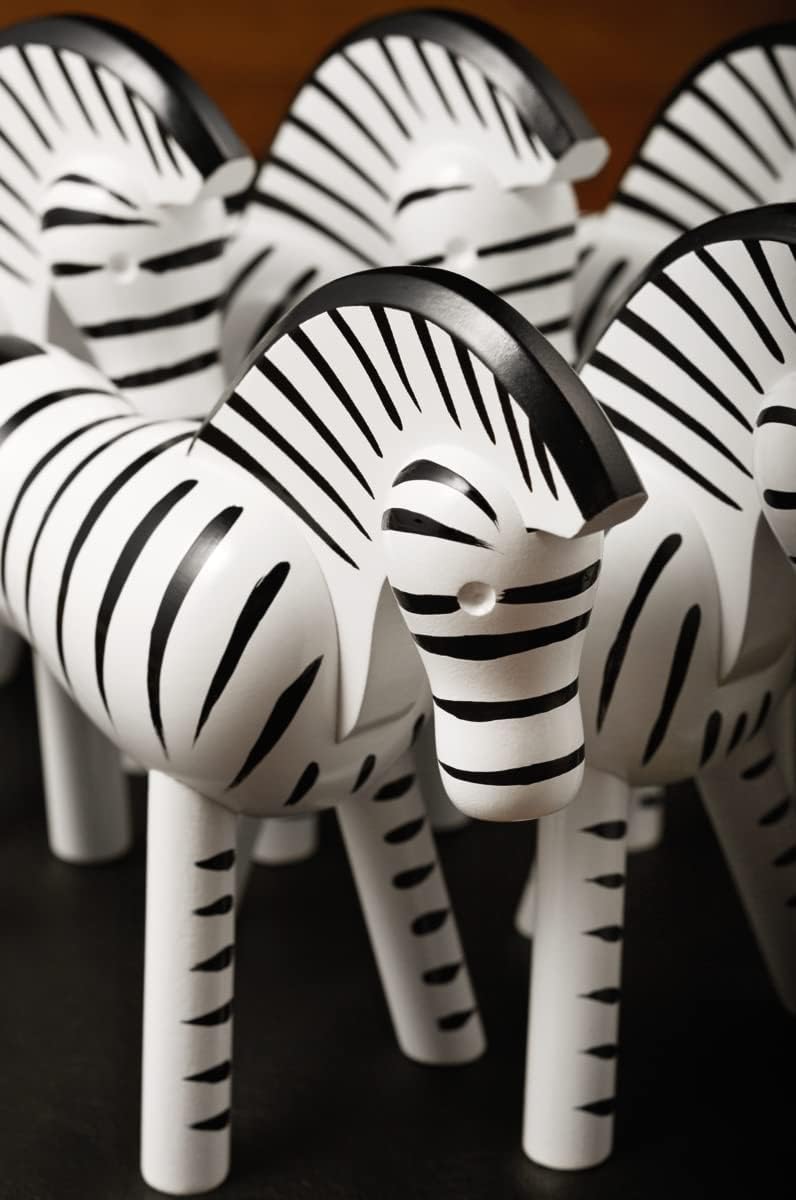 Kay Bojesen Zebra Figuren 14 cm Holzfiguren Weihnachtsdekoration, schwarz H14 cm Zebra, H14 cm Zebra