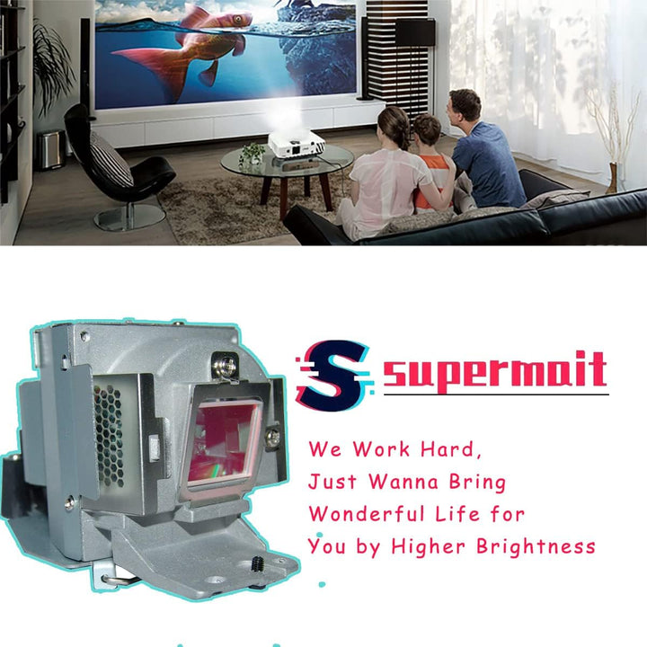 Supermait VLT-EX320LP 499B043O50 A+ Qualität Ersatz Projektor Lampe Beamerlampe Birne mit Gehäuse Ko