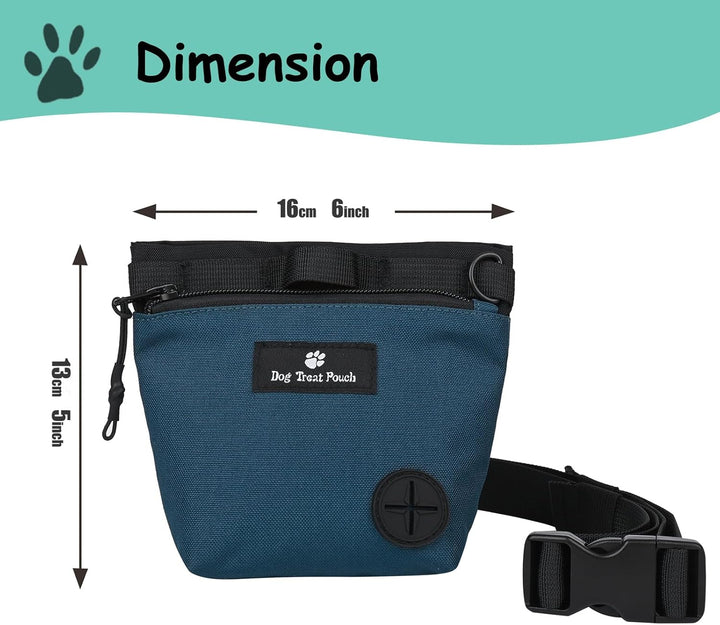 Hundetrainingstasche mit Magnetverschluss, Hüfttasche für Outdoor-Haustier-Training, mit Müllbeutelh