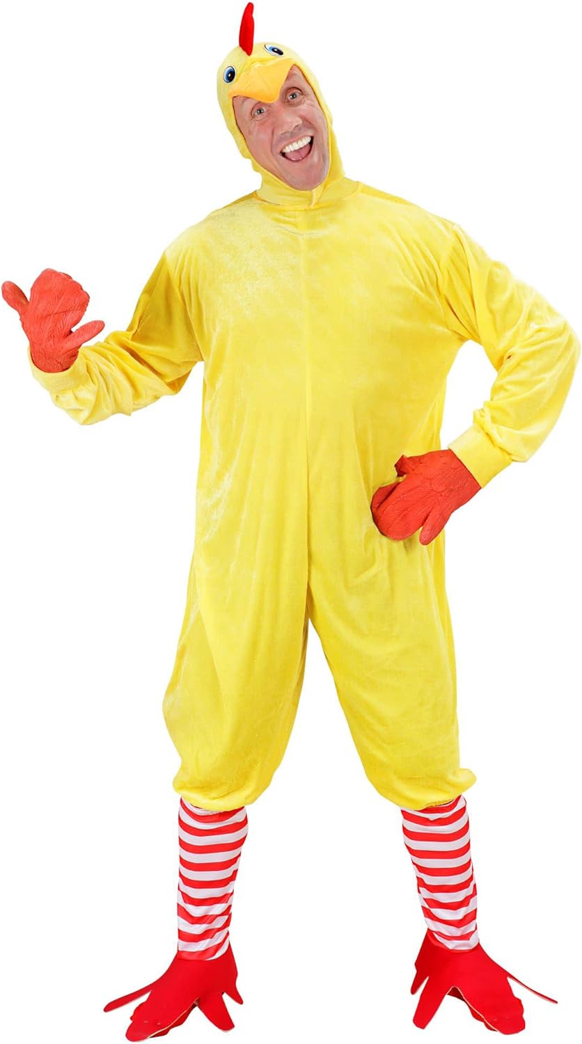 "CHICKEN" (jumpsuit, socks with feet, mask) - (M), M