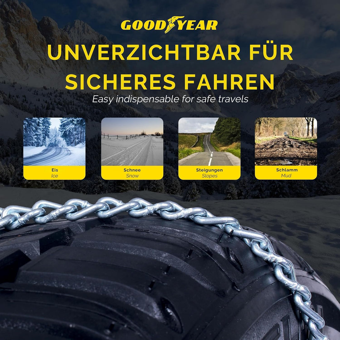 Goodyear 77958 Schneeketten 7 mm für auto, Grösse 130