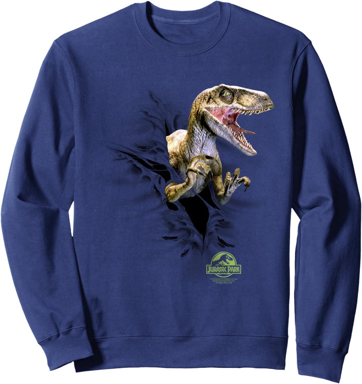 Jurassic Park Velociraptor Tears Through C1 Sweatshirt