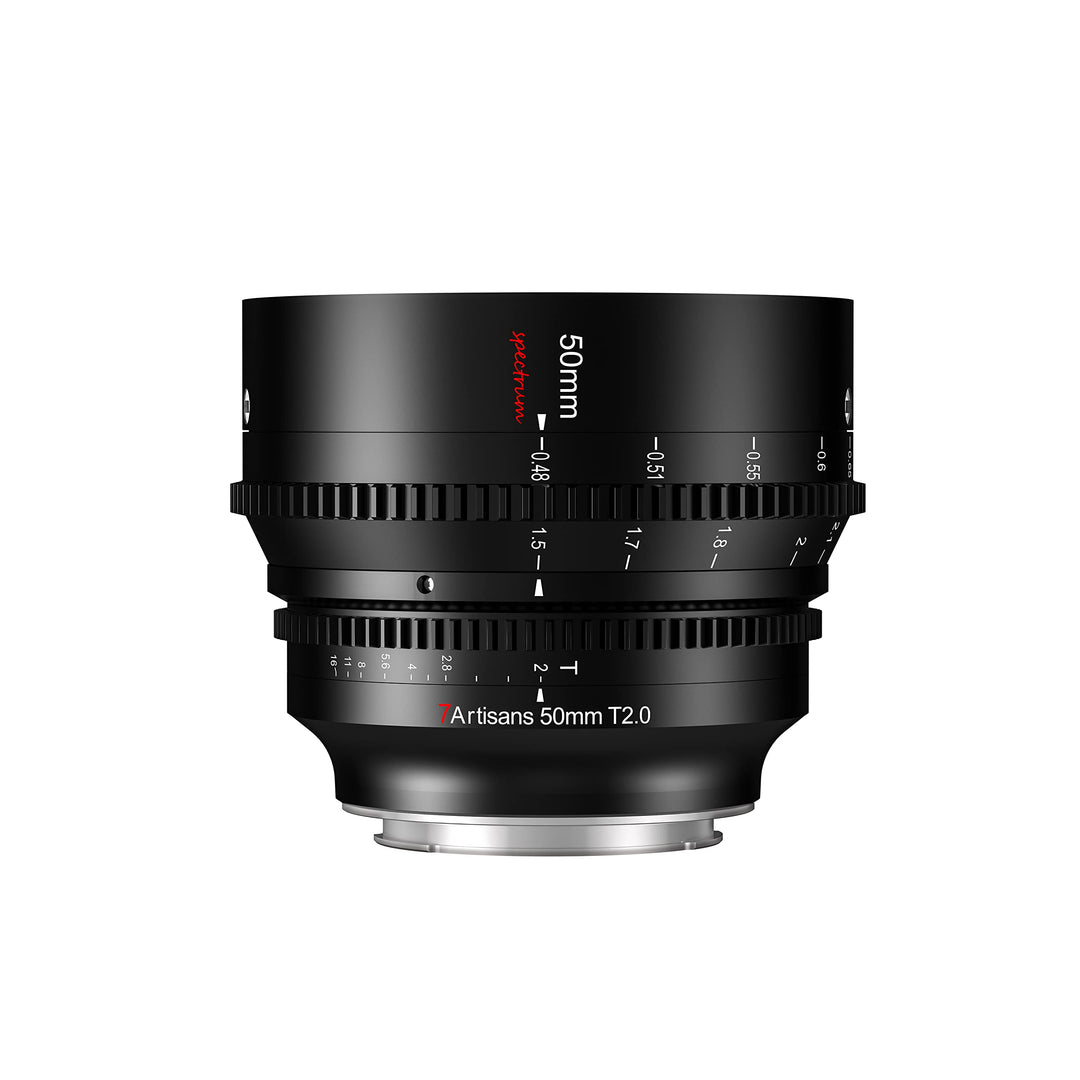 7artisans 50 mm T2.0 grosse Blende, Vollformat-Objektiv, L-Mount, manueller Fokus, geringe Verzerrun