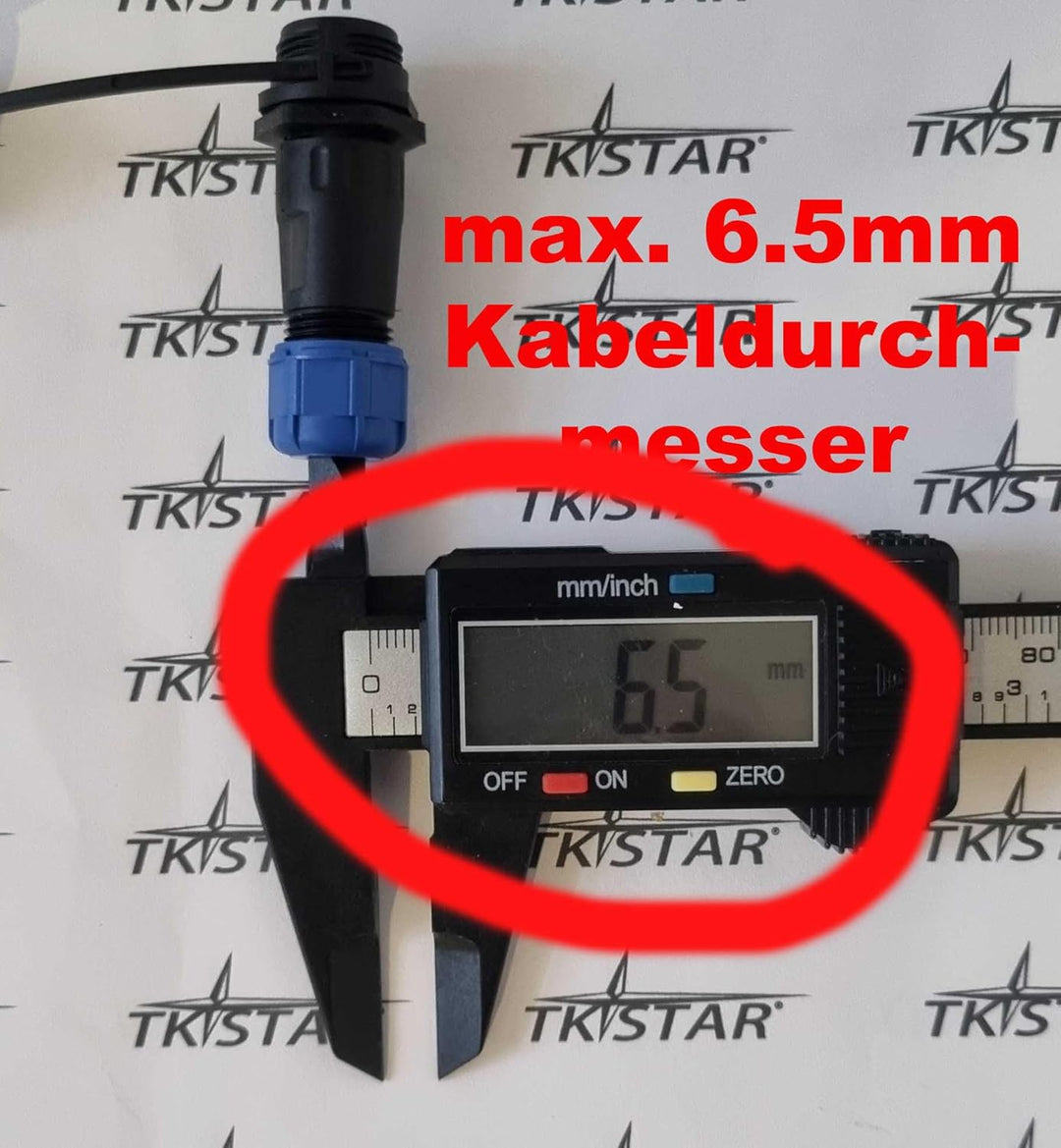 230V 12V IP68 13mm 2,3-polig, 2-Pin, 3Pin Rundstecker, Buchse, Verbinder Stecker mit Deckel, Steckve