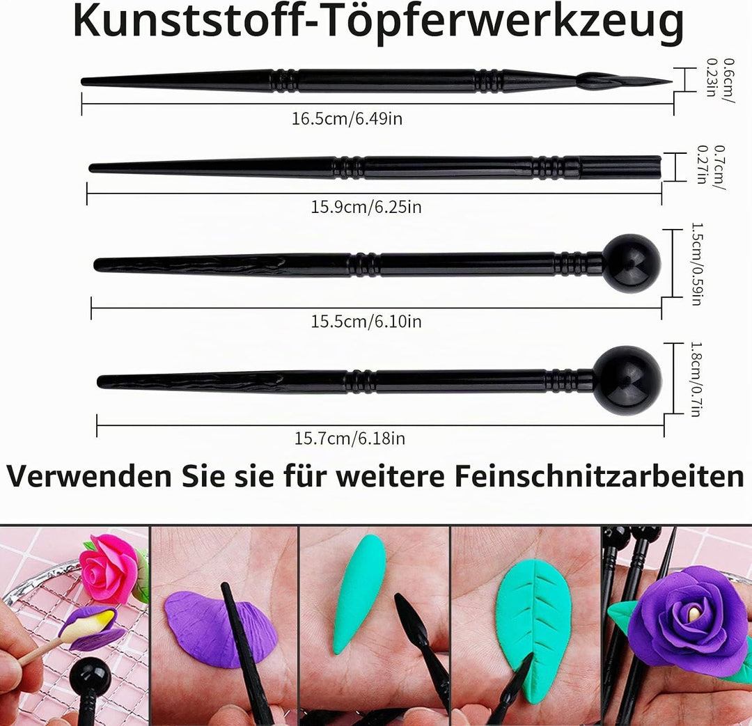 Modellierwerkzeug,27 Töpferwerkzeug Modelierwerkzeug für Modeliermasse ton modellierwerkzeug für Ste