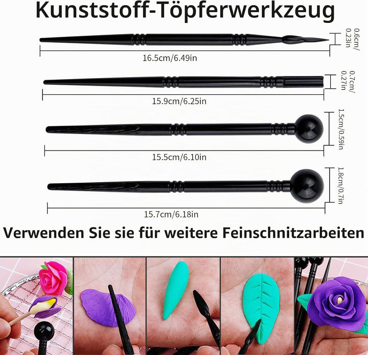 Modellierwerkzeug,27 Töpferwerkzeug Modelierwerkzeug für Modeliermasse ton modellierwerkzeug für Ste