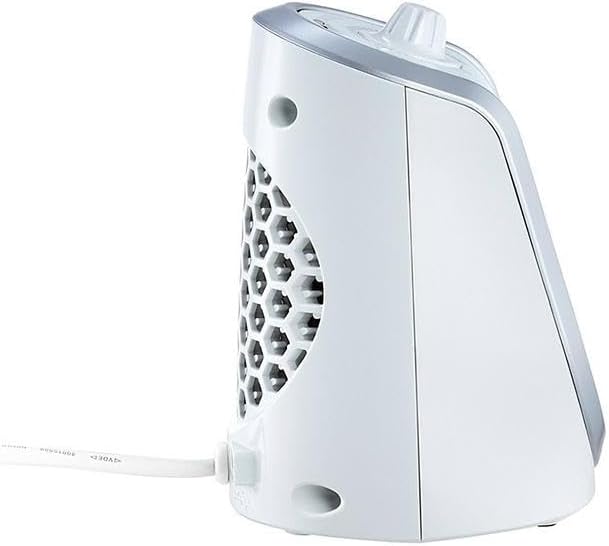 EWT Keramik-Heizlüfter DDF 250 W, kompaktes Tischgerät mit USB-Anschluss & Thermostat, Ladefunktion