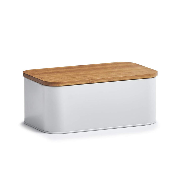 Zeller 25370 Brotkasten, Metall, weiss, 31 x 18 x 12.5 cm Weiss 31 x 18 x 12.5 cm, Wei&amp;