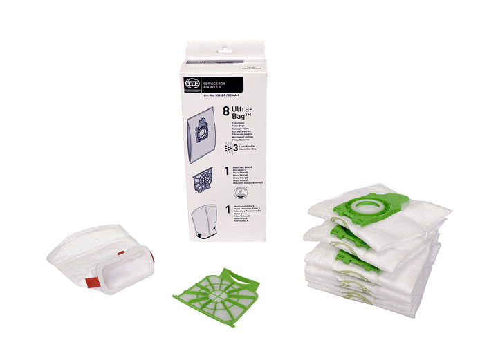 Sebo 8334Er Servicebox Für Airbelt E Inkl. 8 Ultrabag Filtertüten, 1 Hospital-Grade-Filter Und 1 Mot