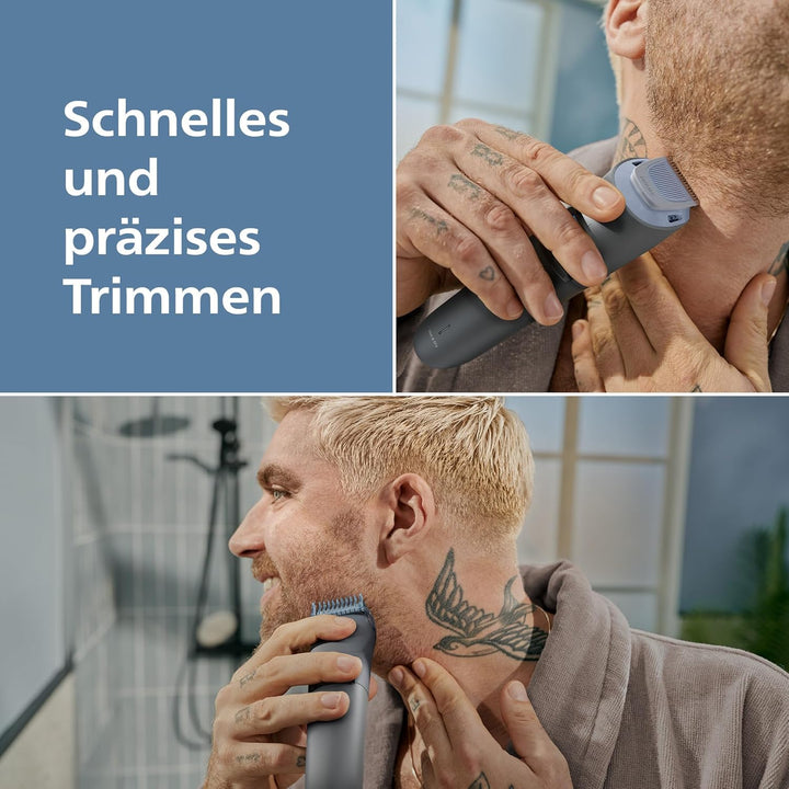 Philips Bartschneider 3000er-Serie – selbstschärfende Klingen mit abgerundeten Spitzen, 20 Längenein