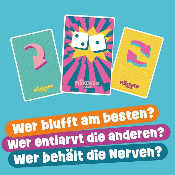 GANZ NEU - Mäxchen Ultra – Lustiges Kartenspiel &amp; Partyspiel | Bluff Spiel für jede Gelegenheit, Sil