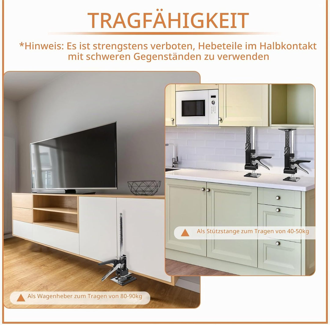 DBREAKS 3-in-1 Multi Arbeitssparender Arm mit Skala, 2Pcs 38CM Multifunktionale Handhebewerkzeug Bis