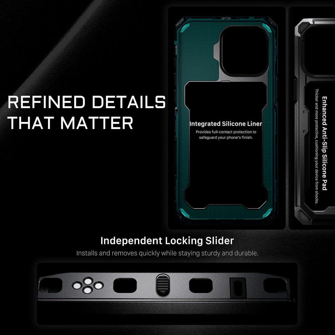 TILTA Khronos Handykäfig kompatibel mit iPhone 16 Pro mit Fokus-PD-Griff, Schnellverschluss-Filtersc