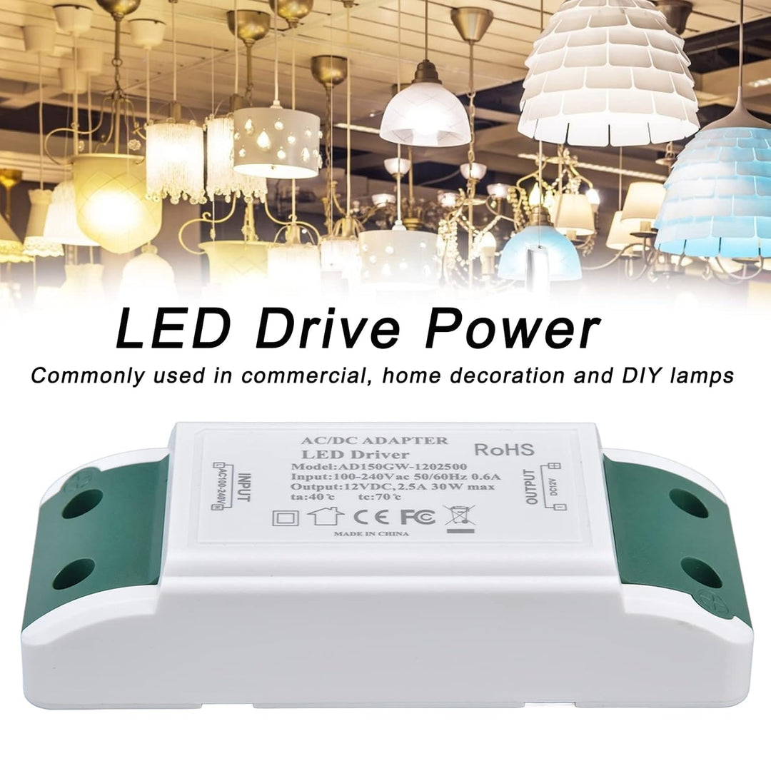 30W 2,5A 12V DC Dimmbarer LED-Treiber, Ausgangsspannungstransformator mit Überstrom- und Blitzschutz