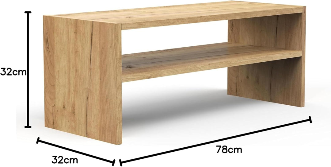 Schmal Schuhregal Platzsparend mit 2 Ebenen – Klein Schuh Organizer – Stapelbar Schuhablage -78x32 c