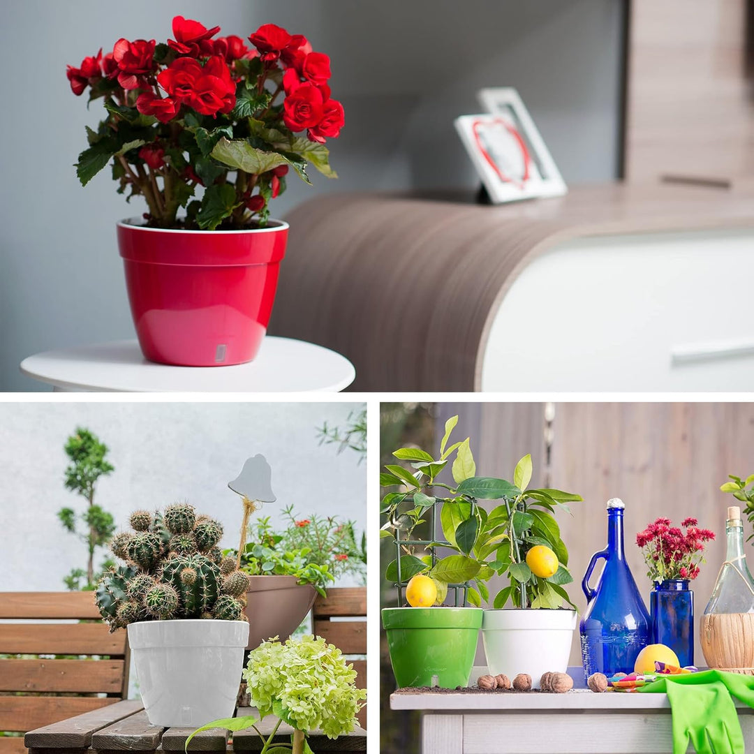 Santino ASTI 3er Set 30CM Selbstwässernder Blumentopf mit Wasserstandsanzeiger für Anlagen, Blumen,